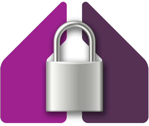 Image showing a closed padlock in a pair of speech marks