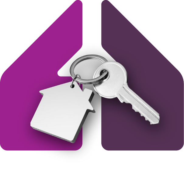 Image showing a set of keys with a house keyring in a pair of speech marks