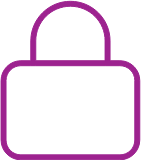 Icon showing a closed padlock