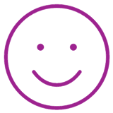 Icon showing a smiley face