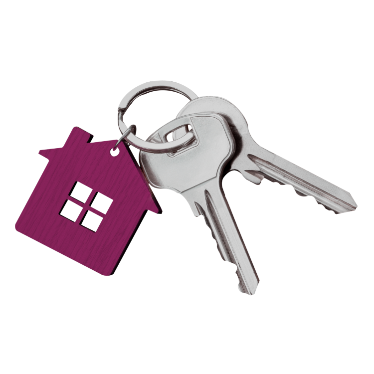 Image showing a set of keys with a house keyring attached