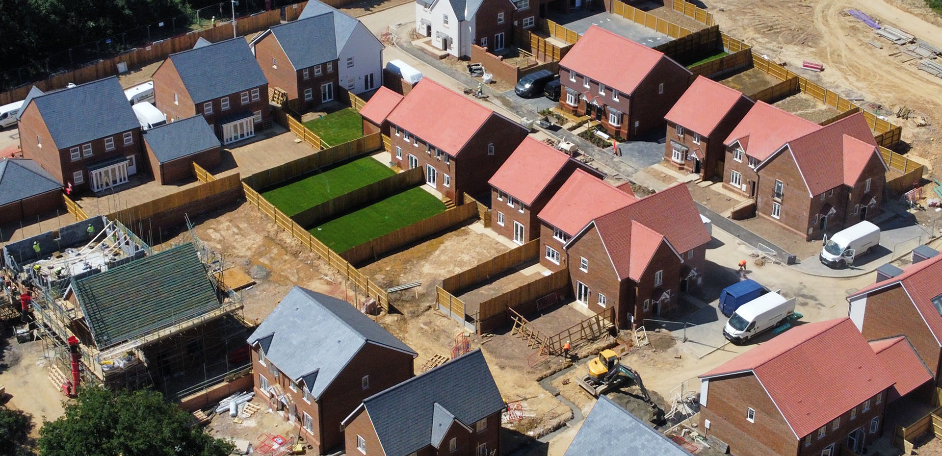 Image showing new build homes