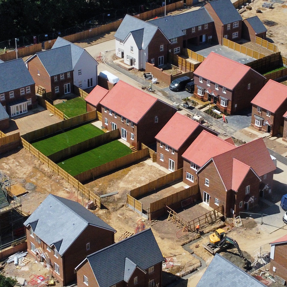 Image showing new build homes