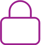 Icon showing a padlock