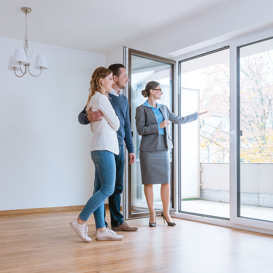 Image showing an estate agent doing a tour