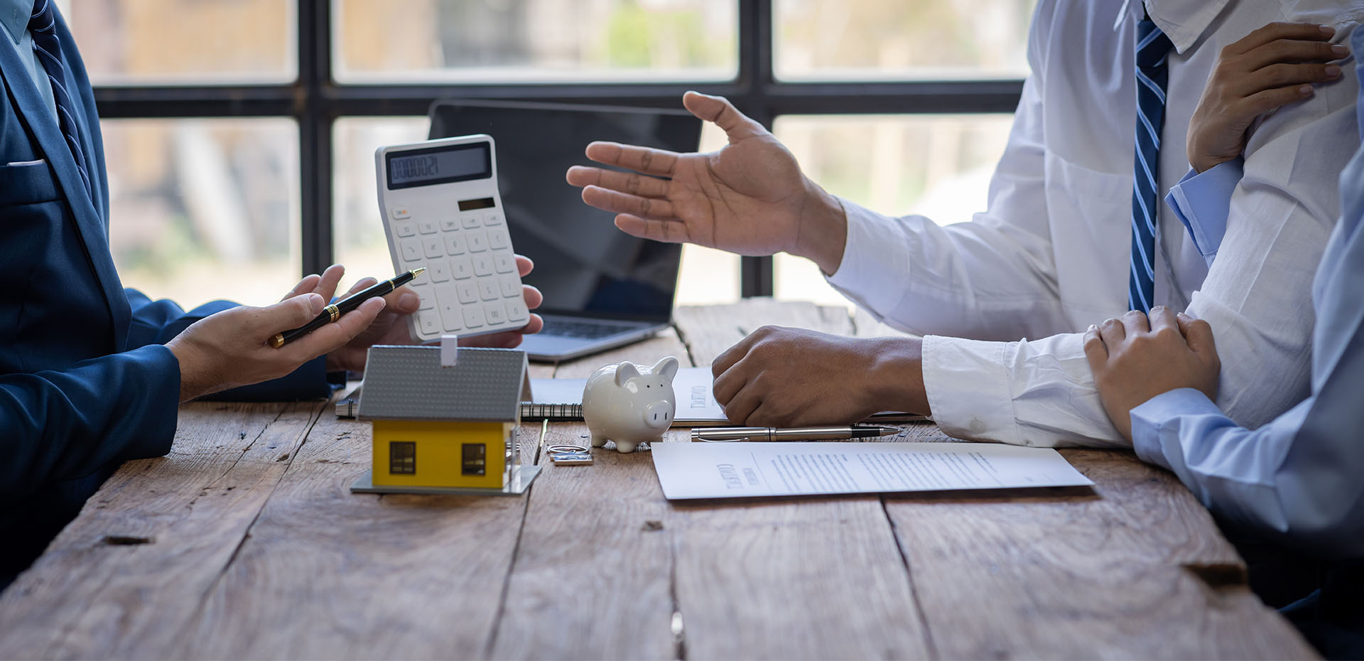 Image showing a close up of a mortgage adviser in a client meeting