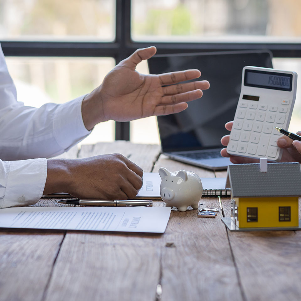 Image showing a close up of a mortgage adviser in a client meeting