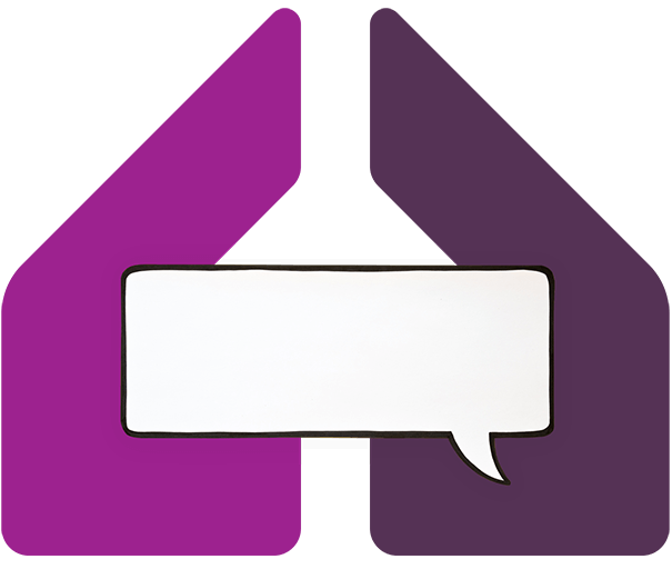 Graphic showing a speech bubble