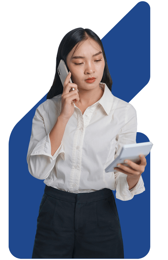 Image showing a woman with a calculator