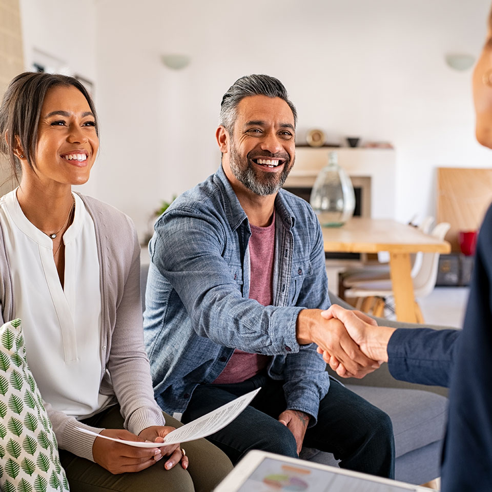 Image showing a couple in a mortgage appointment with a broker