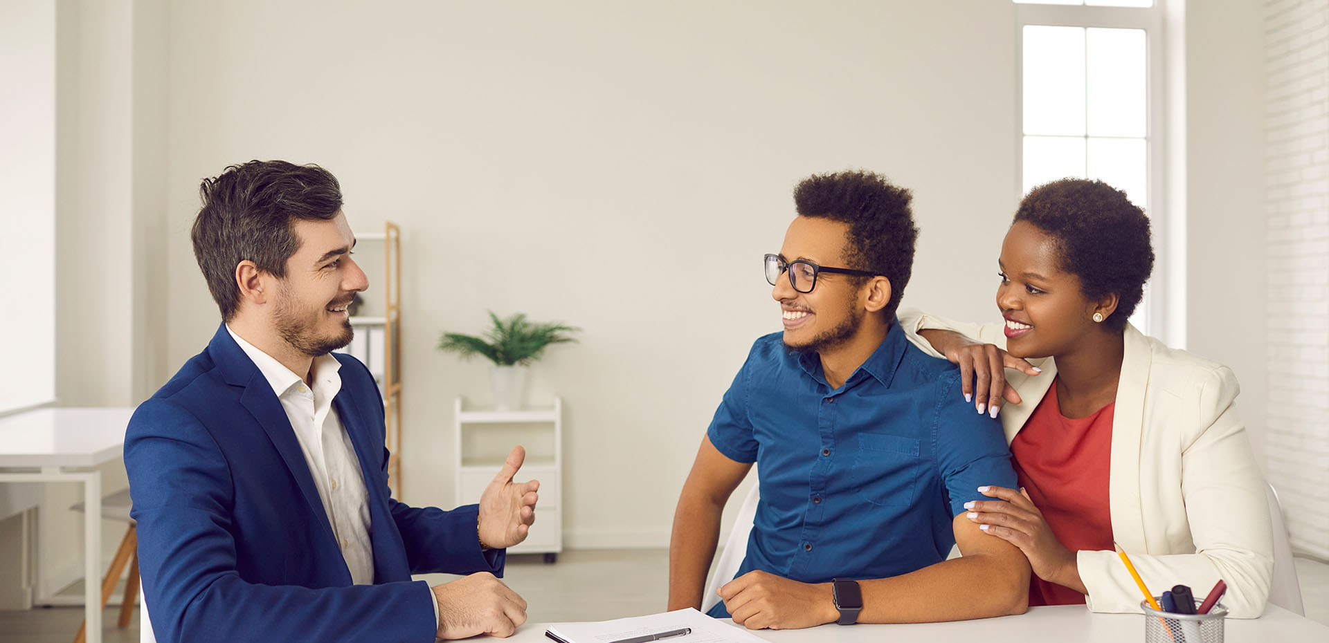 Image showing a couple in a meeting with a broker
