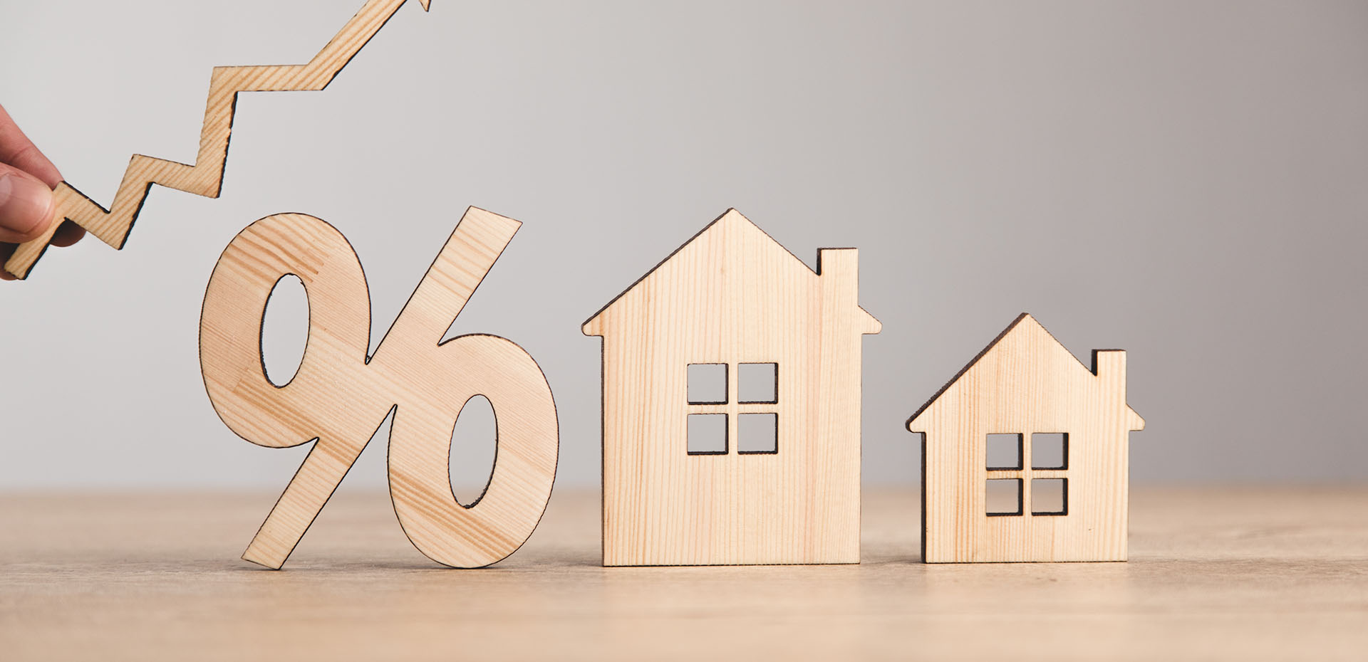 Image showing model houses with a percentage sign