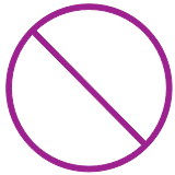 Icon showing a no entry sign