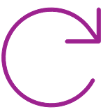 Icon showing a continuous arrow