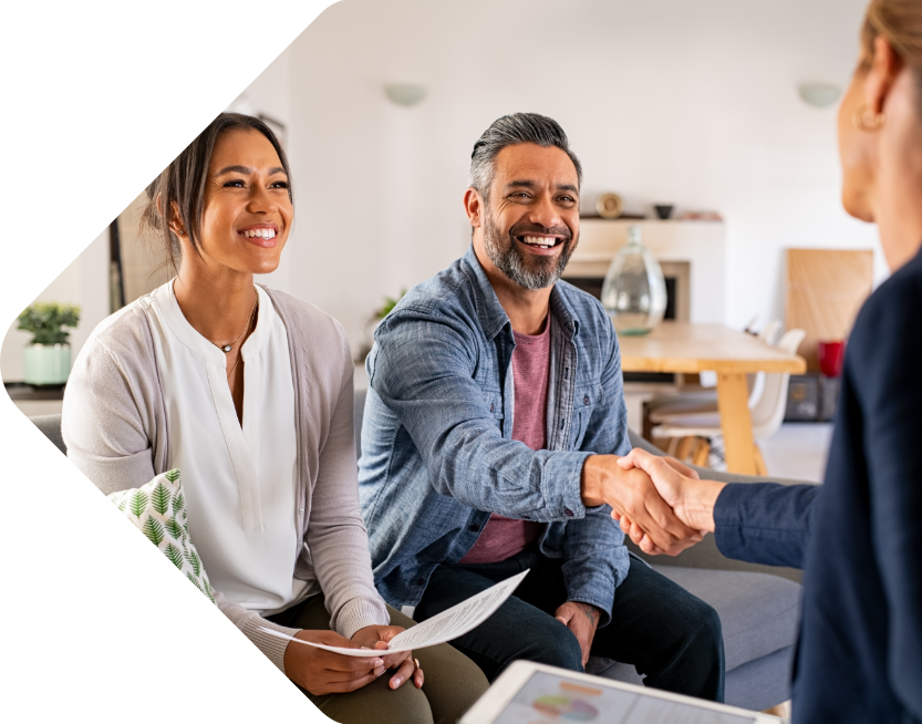 Image showing a smiling couple with an adviser
