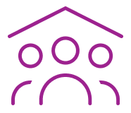 image showing 3 users underneath a house roof