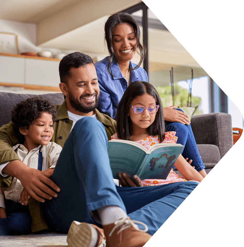 Image showing a family reading