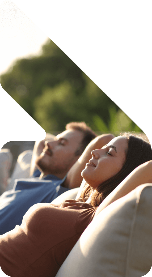 Image showing a couple relaxing outside