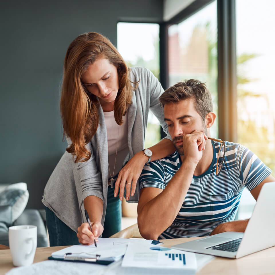 Image showing two person reading some papers