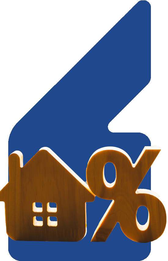 image showing a house and a percentage sign