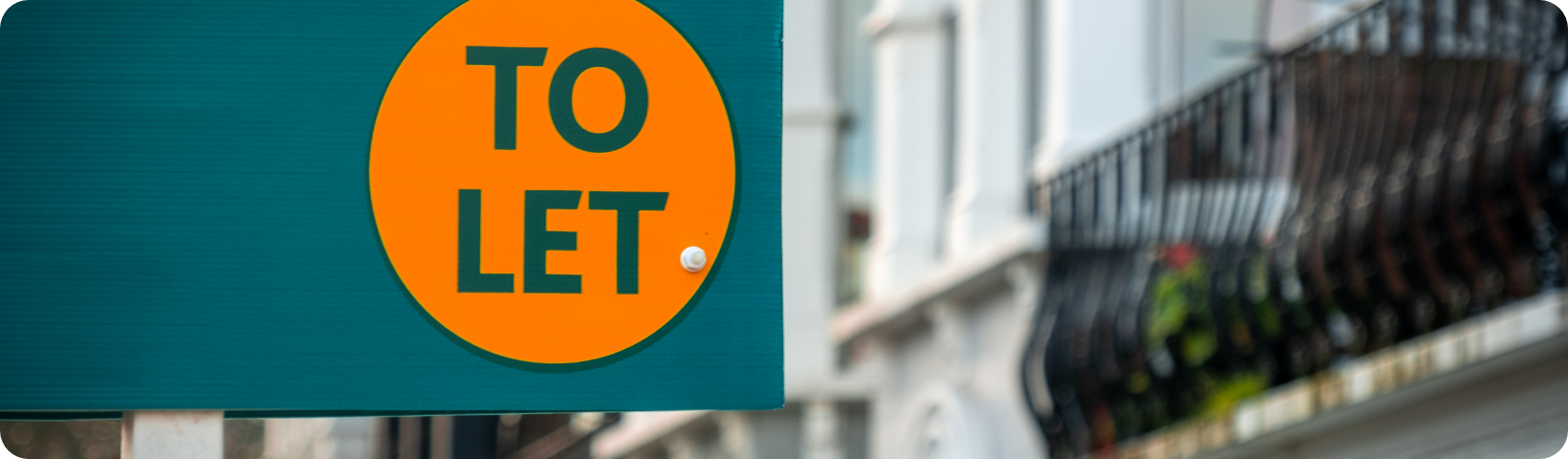 Image showing a 'To let' sign on a street