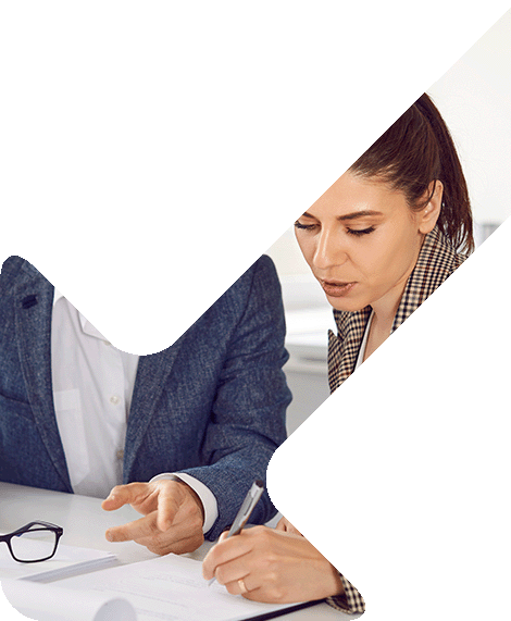 Image showing a couple signing some documents