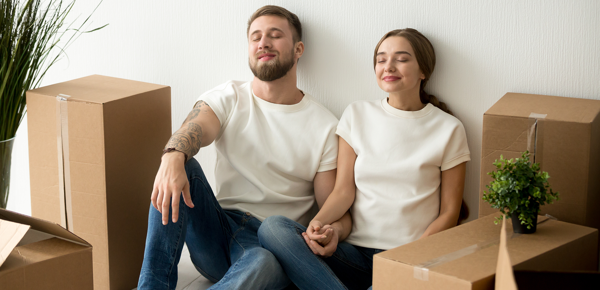 Image showing a couple relaxing in their new home