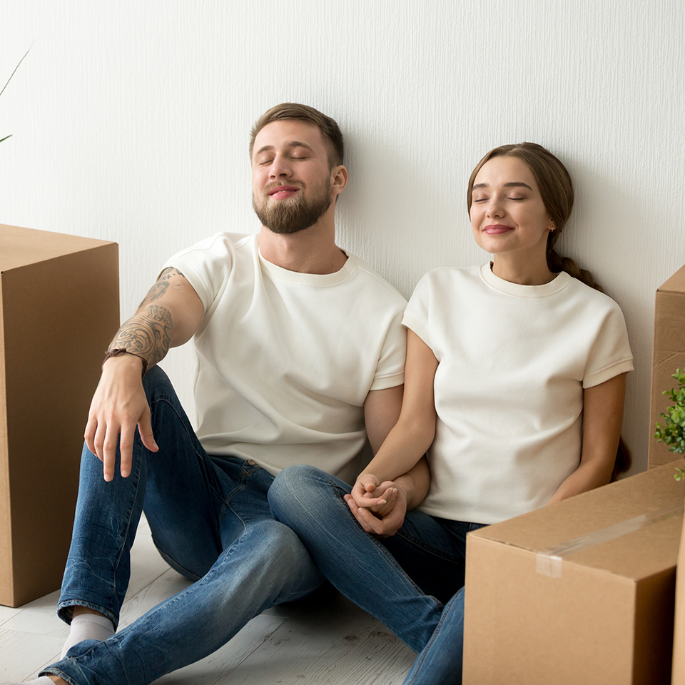 Image showing a couple relaxing in their new home