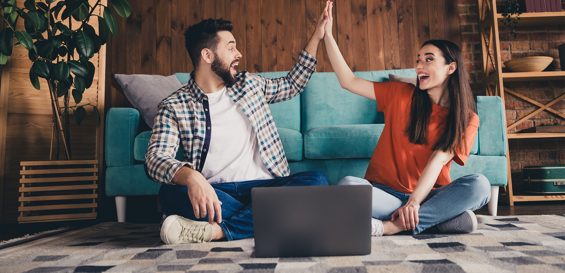 Image showing a couple high fiving