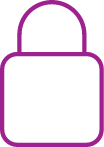 Icon showing a padlock