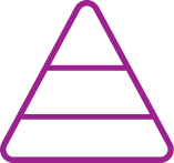 Icon showing a pyramid