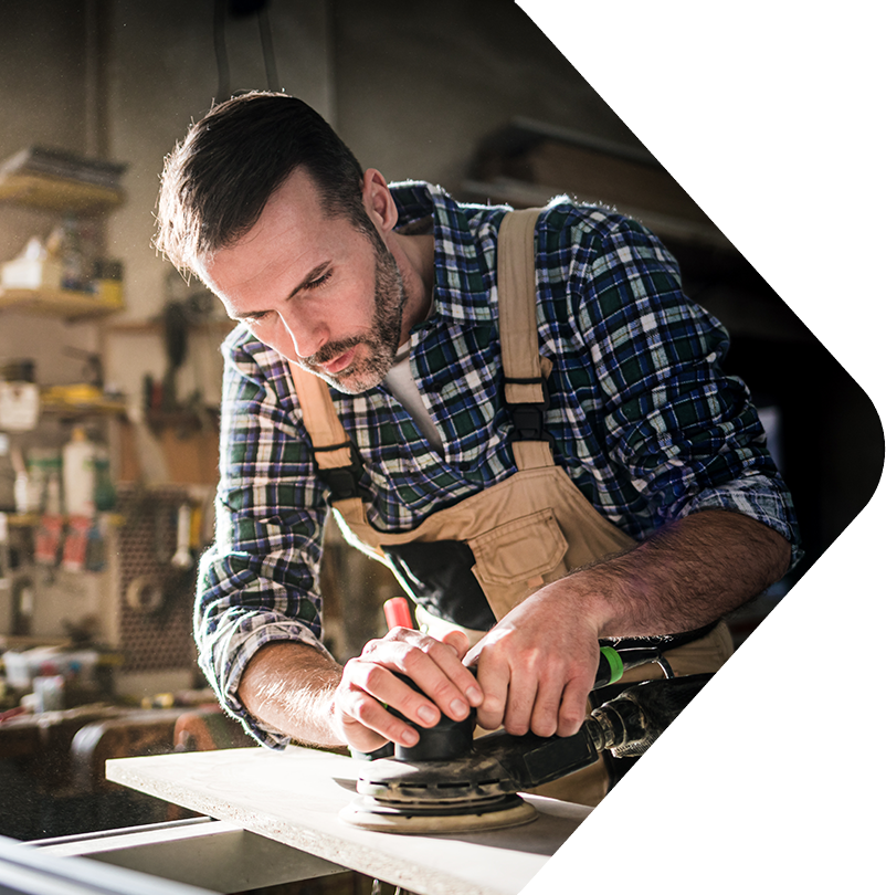 Image showing a carpenter working