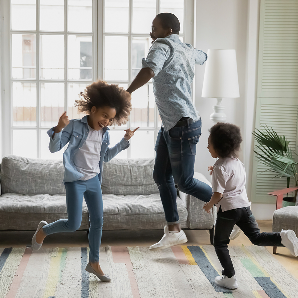 Image showing a family dancing together